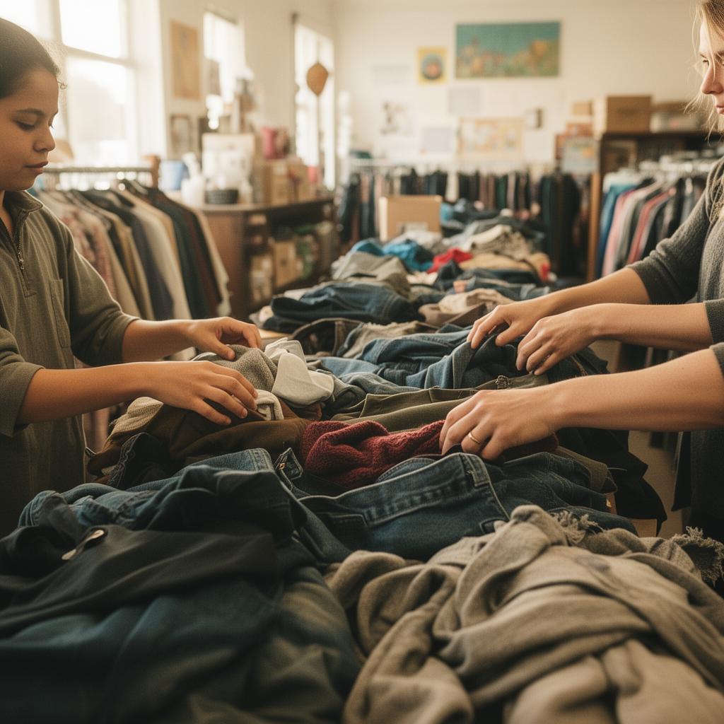 Community sorting donations